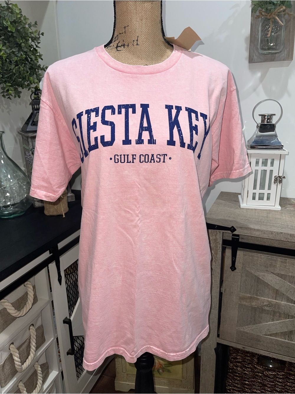 Siesta Key Gulf Coast Pink Graphic Tee